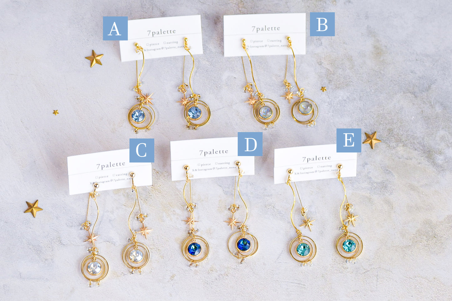 planet pierced&earring Iong.ver(gold)