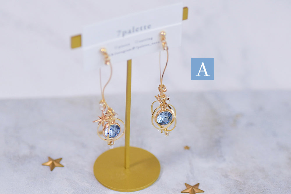 planet pierced&earring Iong.ver(gold)