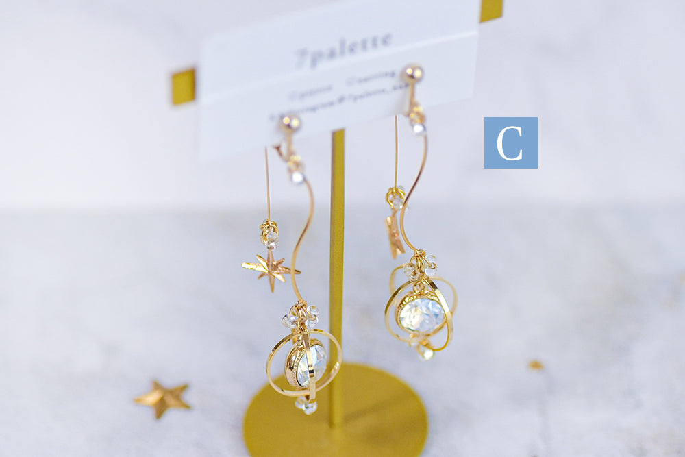 planet pierced&earring Iong.ver(gold)