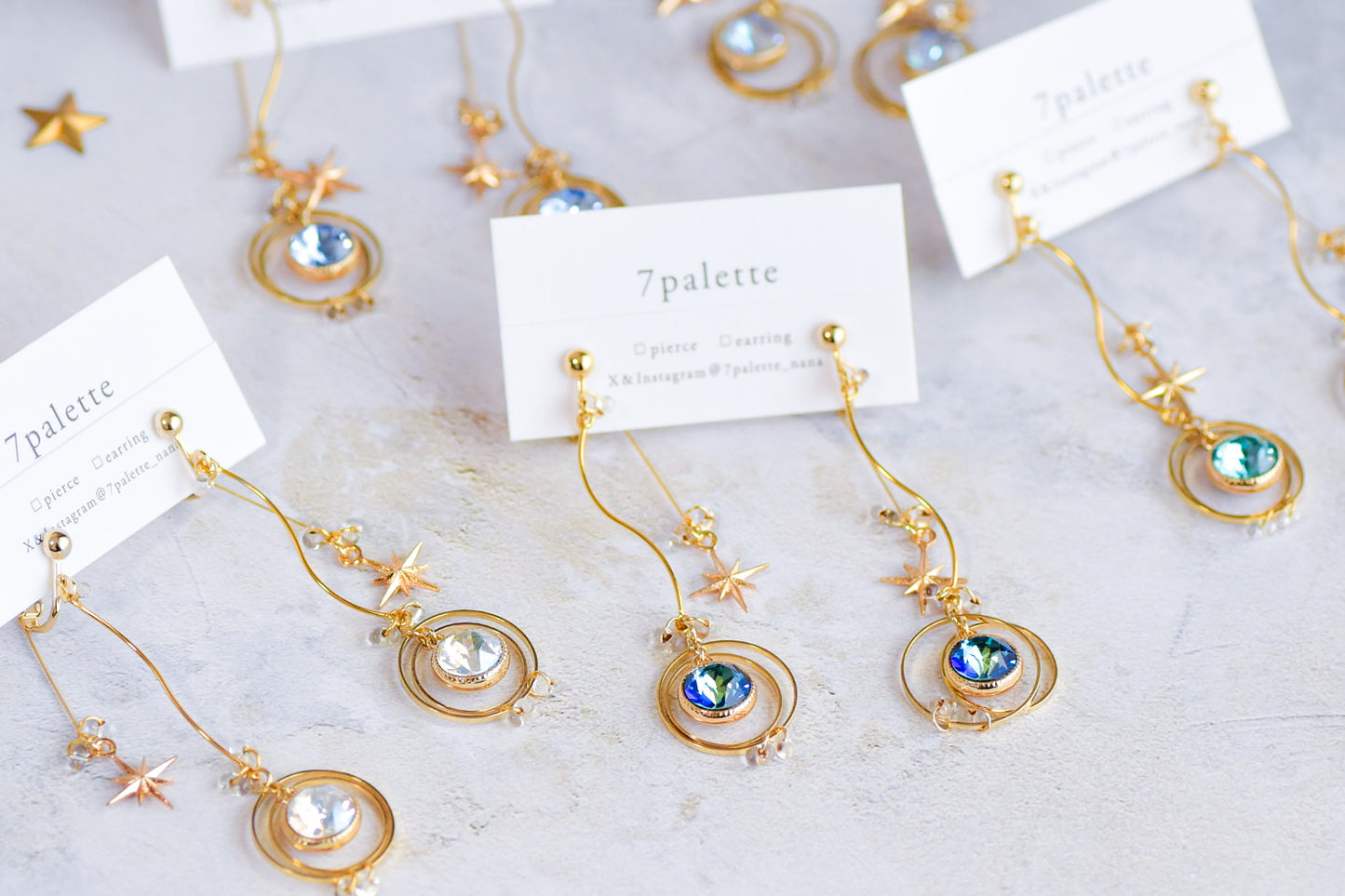 planet pierced&earring Iong.ver(gold)
