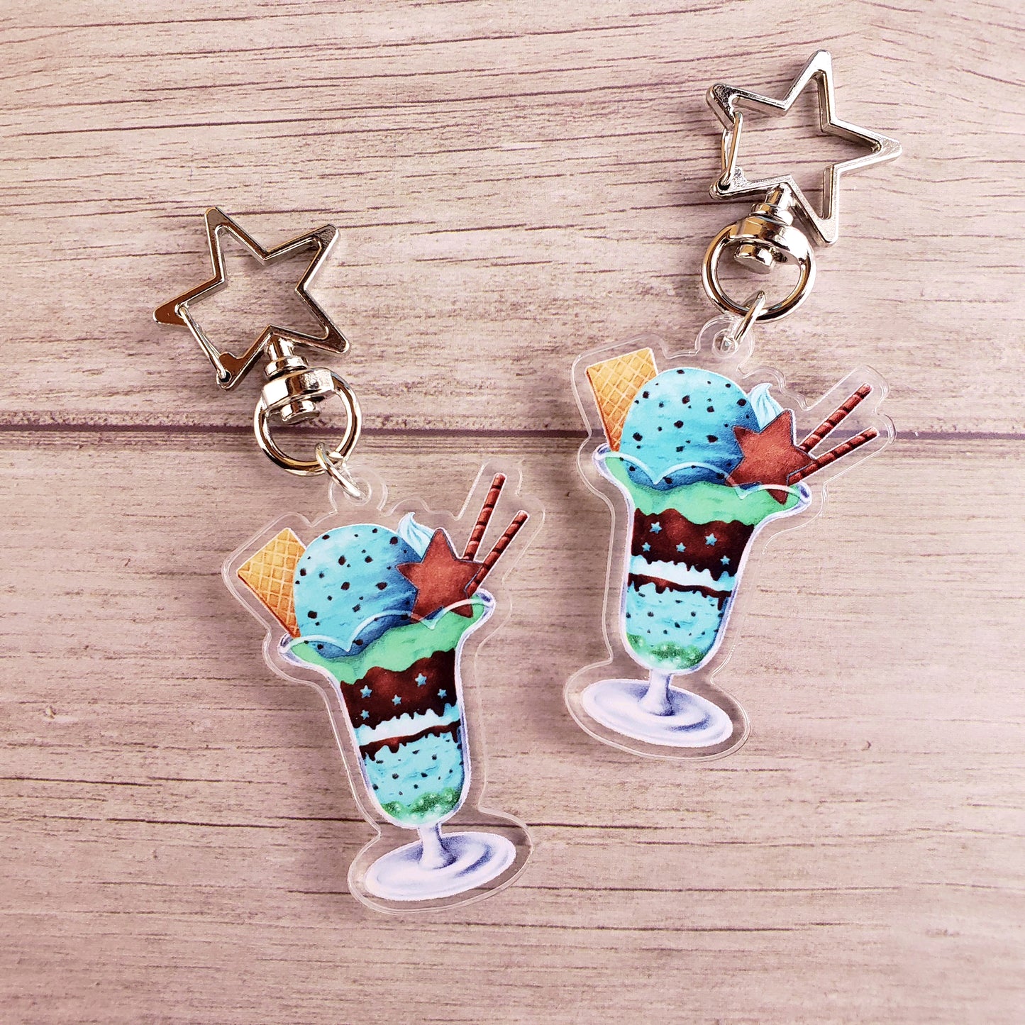 チョコミントのそらアクリルキーホルダー