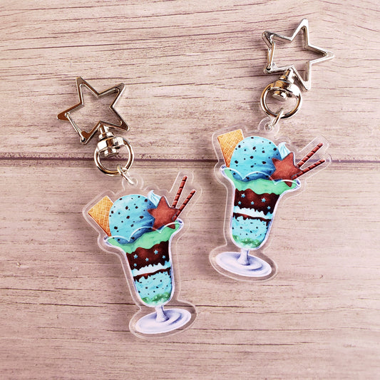 チョコミントのそらアクリルキーホルダー