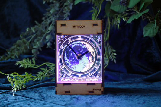 【MyMoon】金蒼の月 煌めく置時計