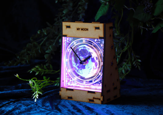 【MyMoon】金蒼の月 煌めく置時計