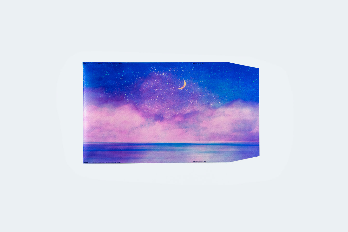 星空と湖を描いた、ブックカバー