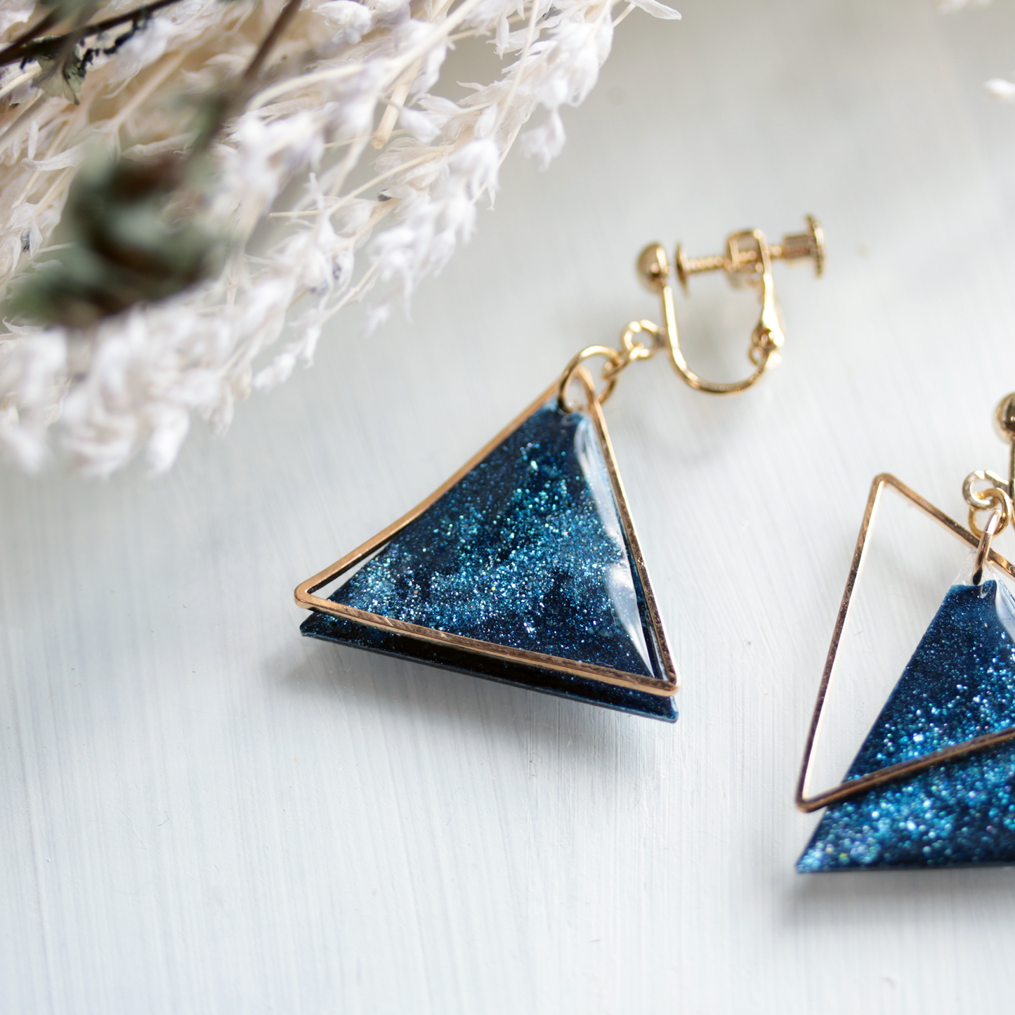 ラージデルタレイヤードコズミック イヤリング・ピアス