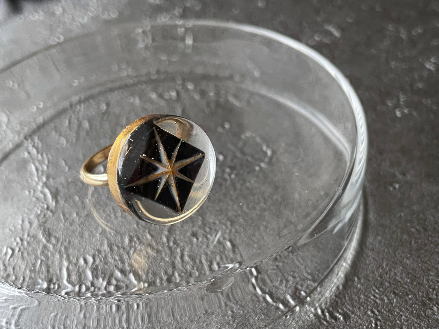 深々夜 耳飾りと指輪のセット