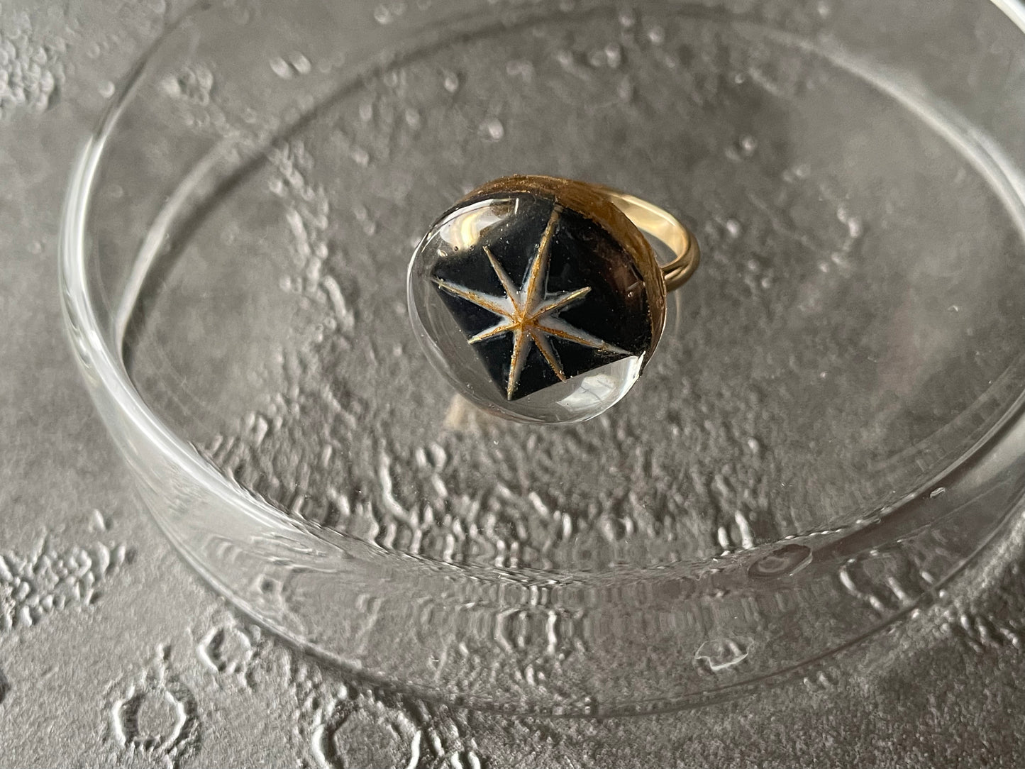 深々夜 耳飾りと指輪のセット