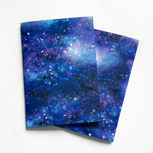 【A5無地ノート】星と銀河の宇宙柄