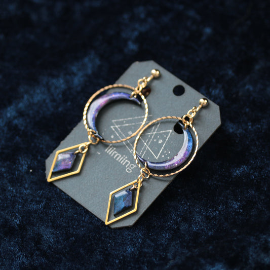 【ピアス&イヤリング】Crescent Moon Dimension