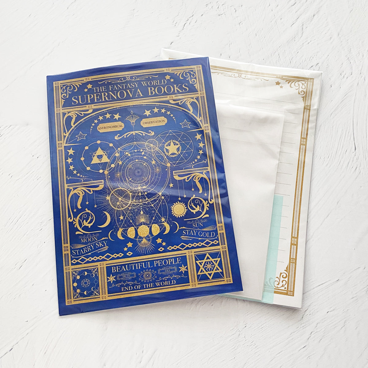 【レターセット】空想天体古書Ⅰ・月の満ち欠け