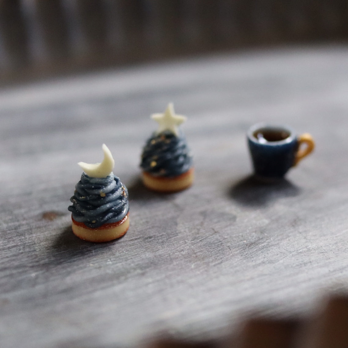 【ピアス&イヤリング】夜空のモンブラン