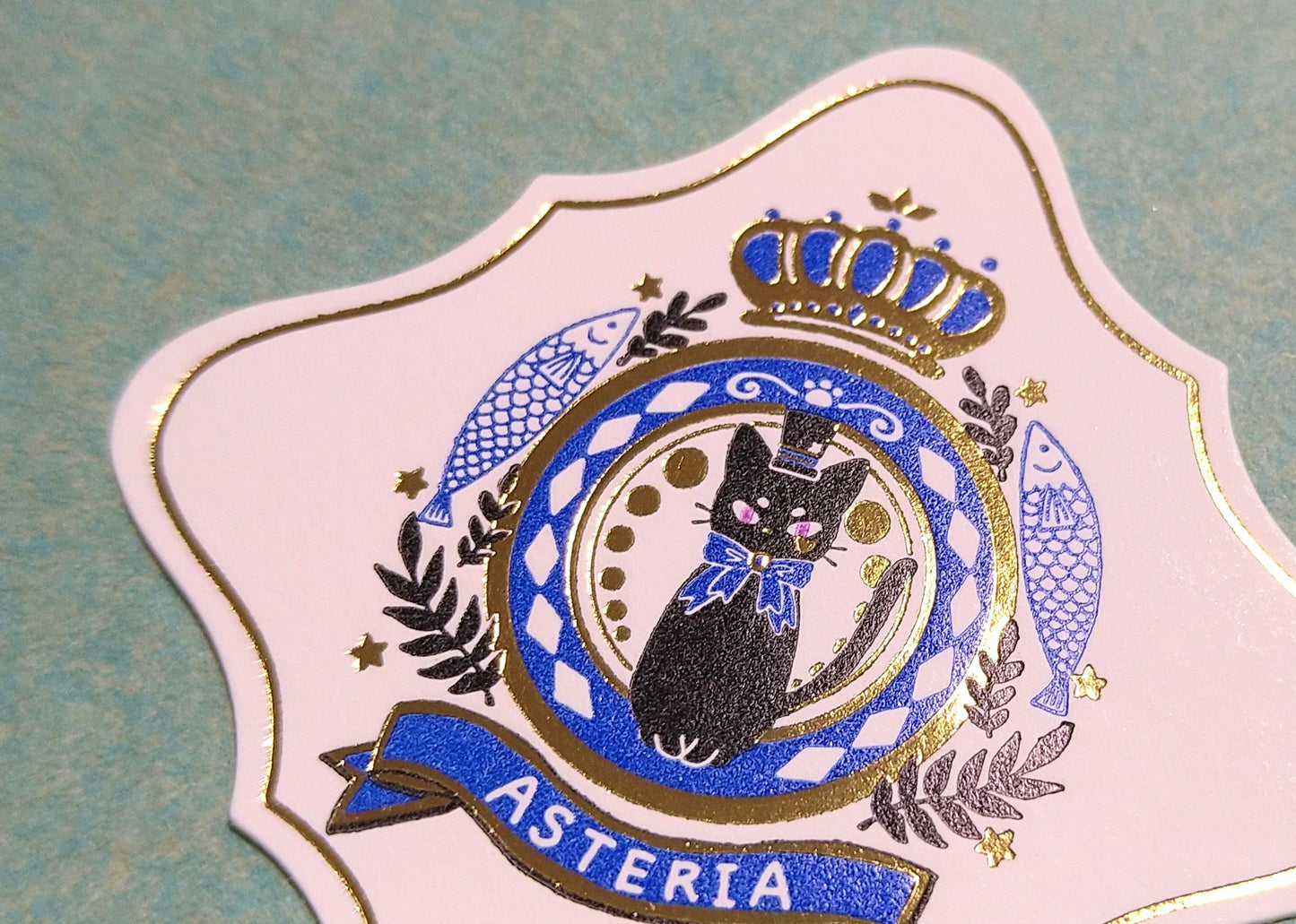 アスティリアの箔押しステッカー