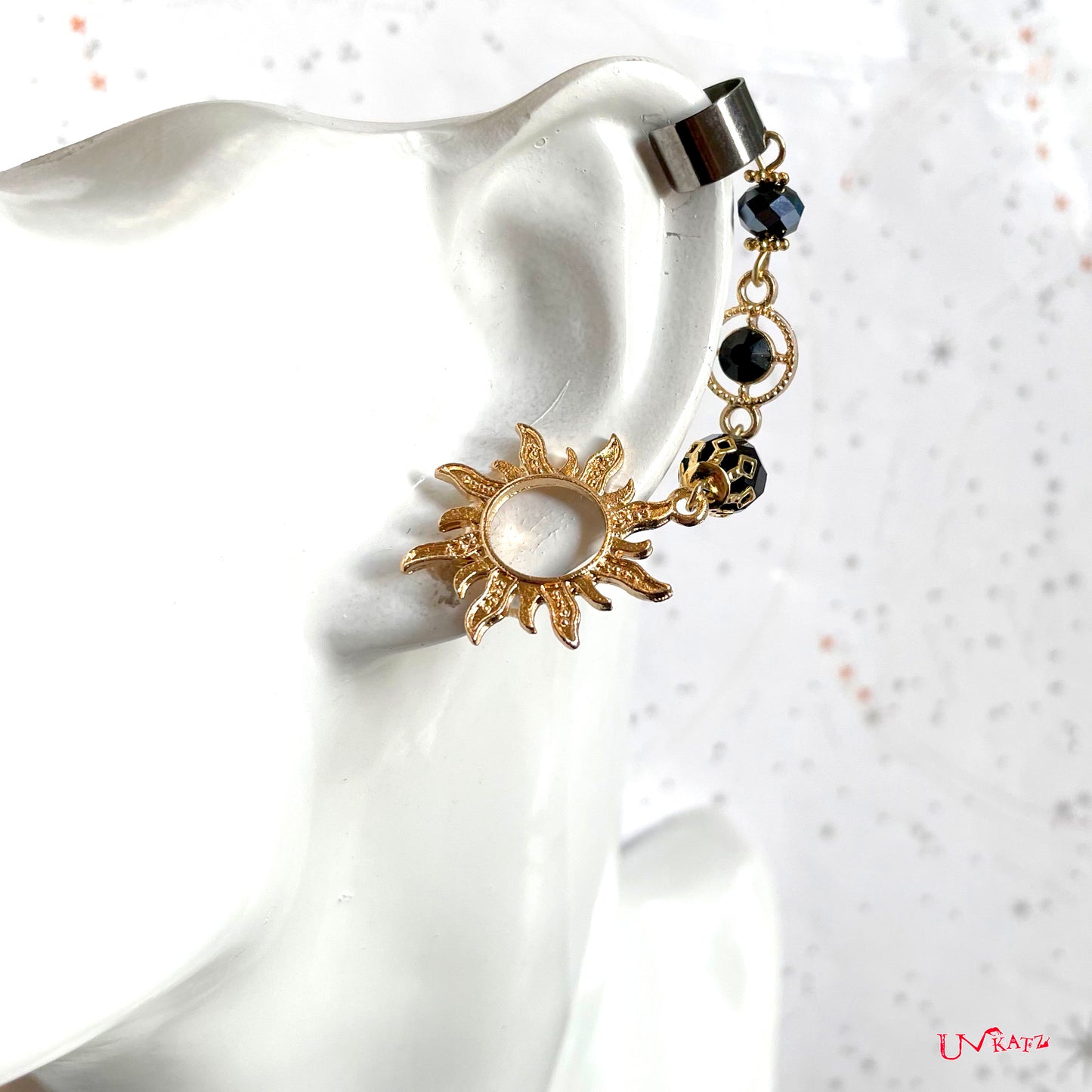 太陽周回軌道片耳イヤーカフピアス/イヤリング