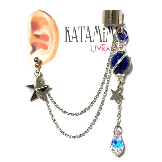 "星の涙"片耳イヤーカフピアス/イヤリング