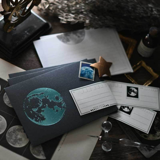 夜空に浮かぶ満月のレターセット