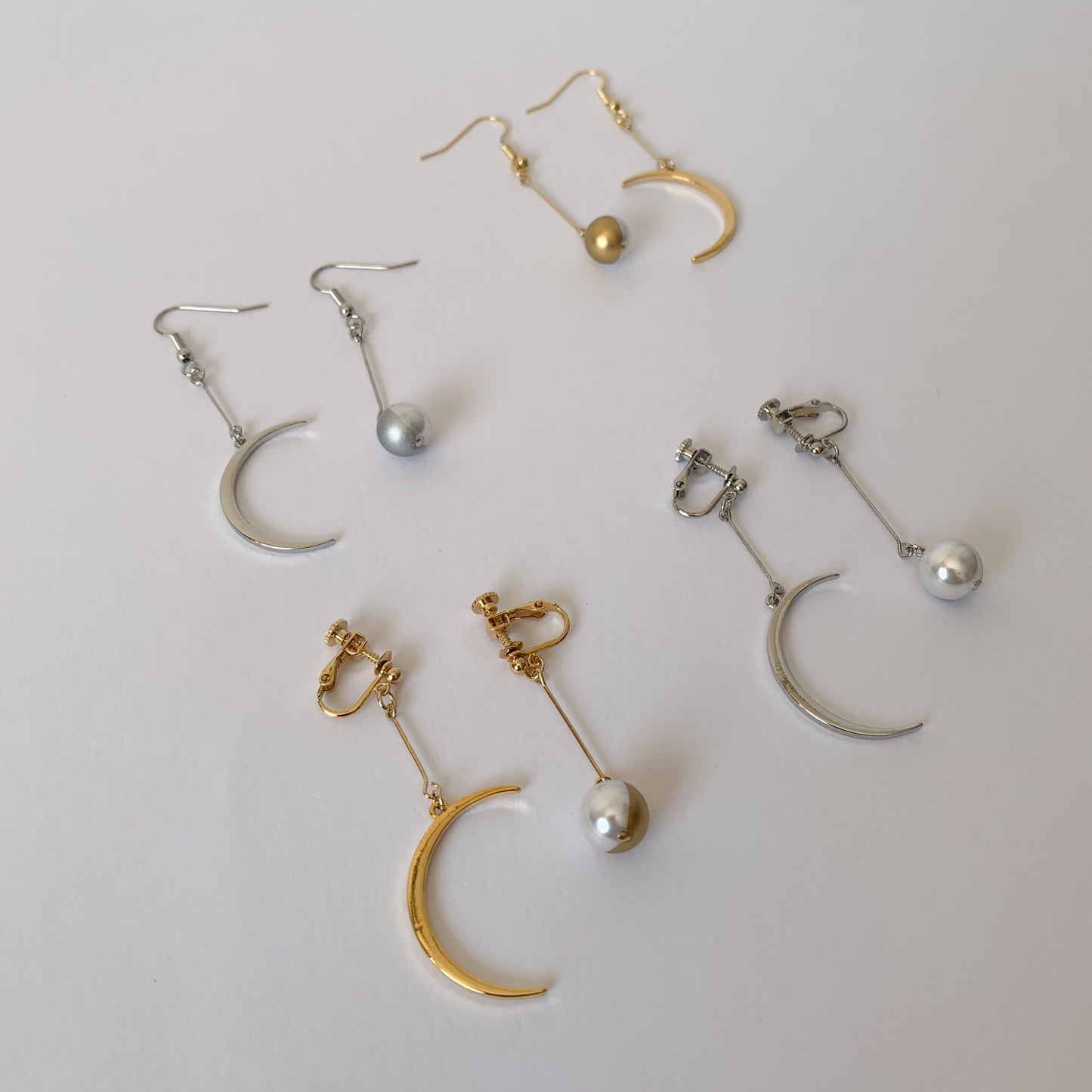 【ピアス&イヤリング】三日月と満ち欠け
