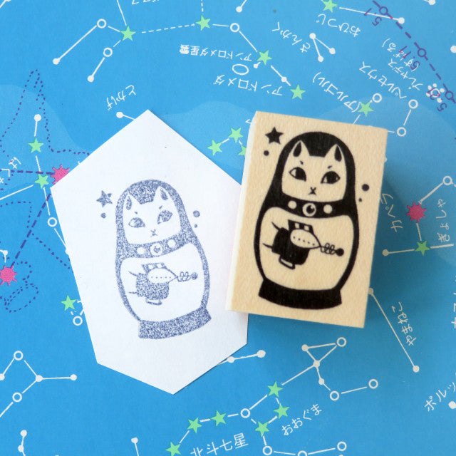 スタンプ2種セット – キャプテンマイカリョーシカ&キャプテンマイカネコケシ