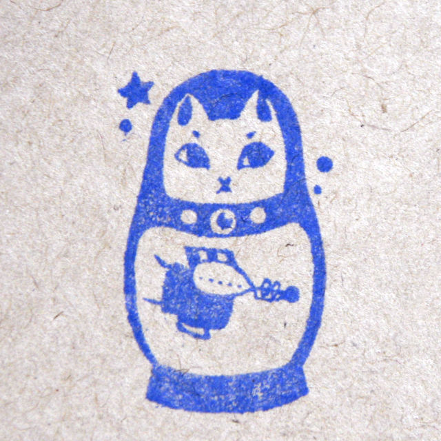 スタンプ2種セット – キャプテンマイカリョーシカ&キャプテンマイカネコケシ