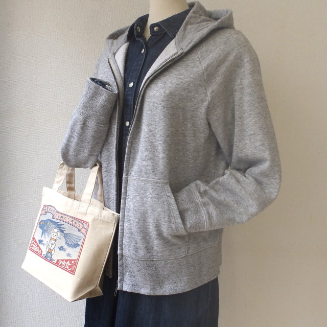 キャンバストートバッグSサイズ - 白猫印の宇宙食 おさかな味