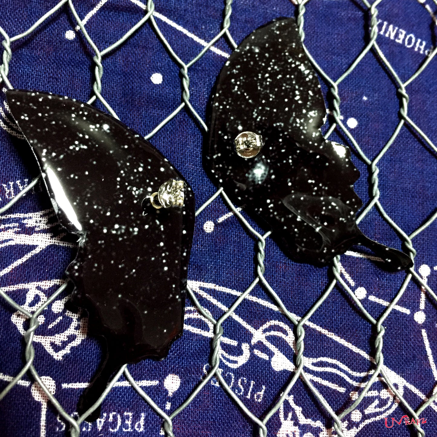 朝焼け蝶の羽根ピアス/イヤリング