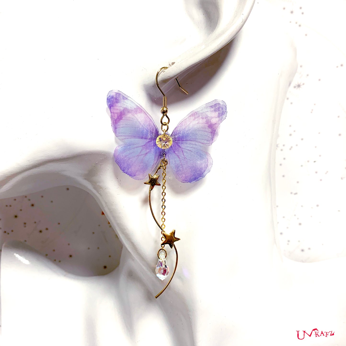 "幻蝶"片耳ピアス/イヤリング(4色)