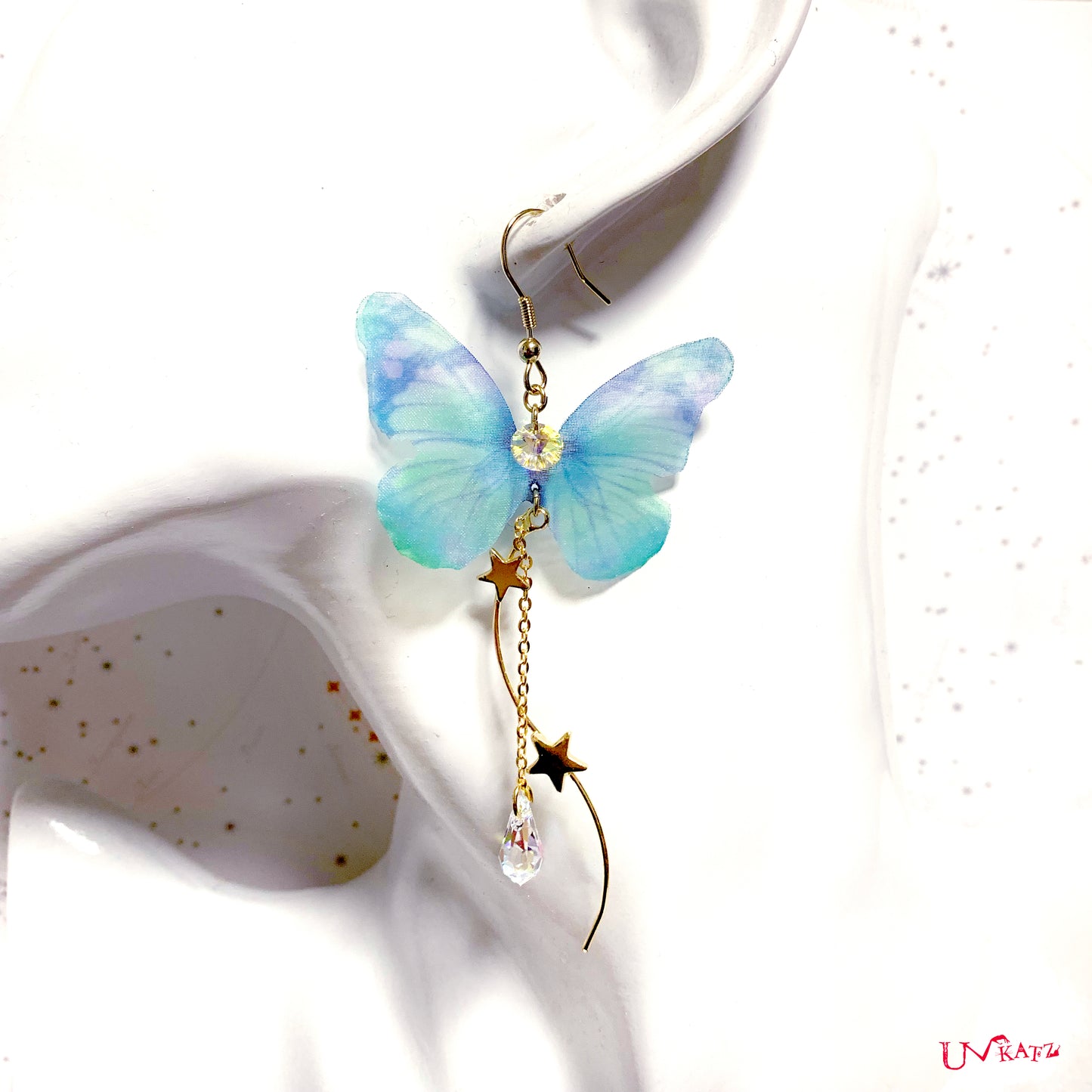 "幻蝶"片耳ピアス/イヤリング(4色)