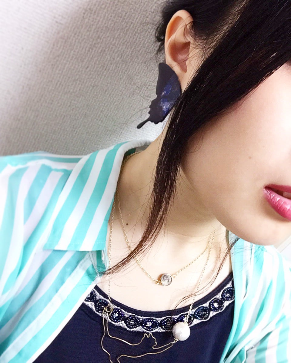 星蝶の羽根ピアス/イヤリング