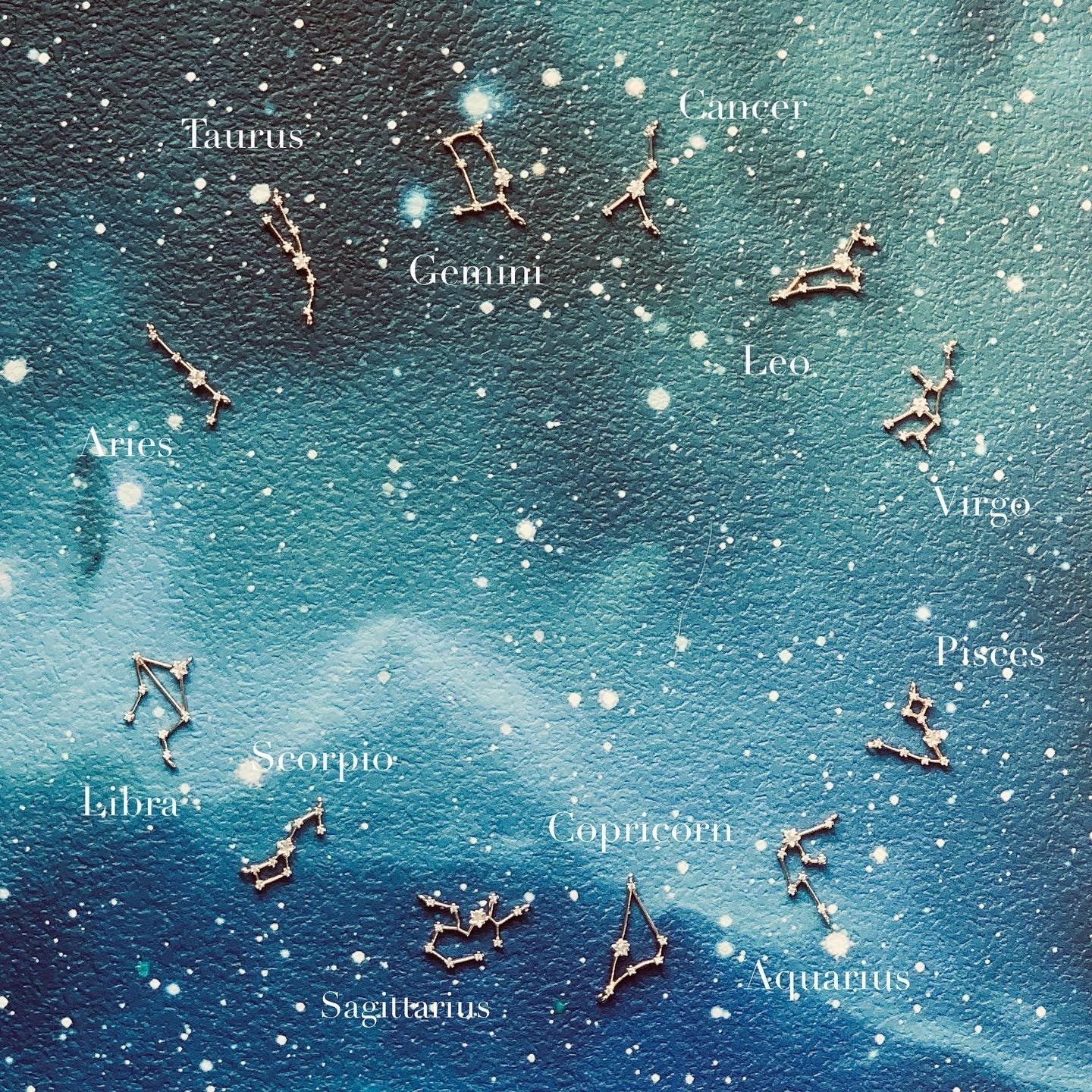 星の印 12星座アンクレット/Silver