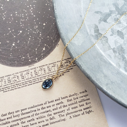 一番星のネックレス【ゴールド】ヴィンテージカボション