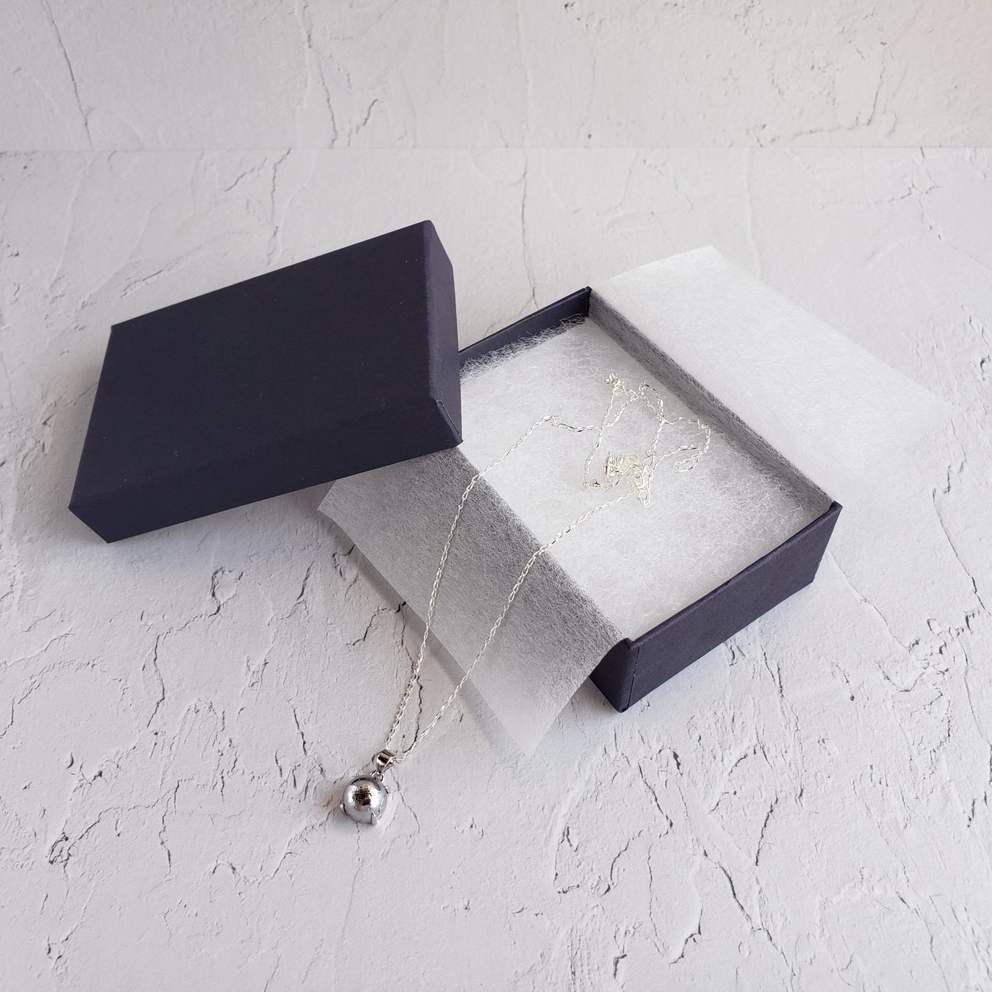 【Silver925】メテオライト(隕石)シルバーネックレス