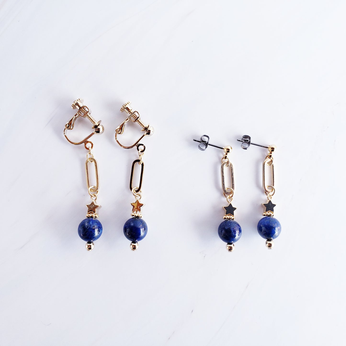 ラピス星のピアス/イヤリング