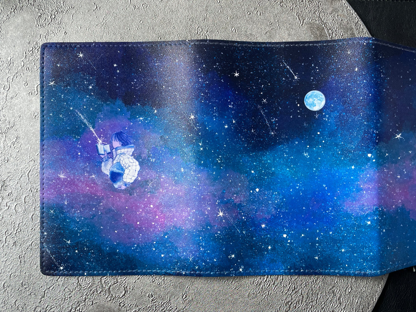 合皮ブックカバー 「遊泳する時間」