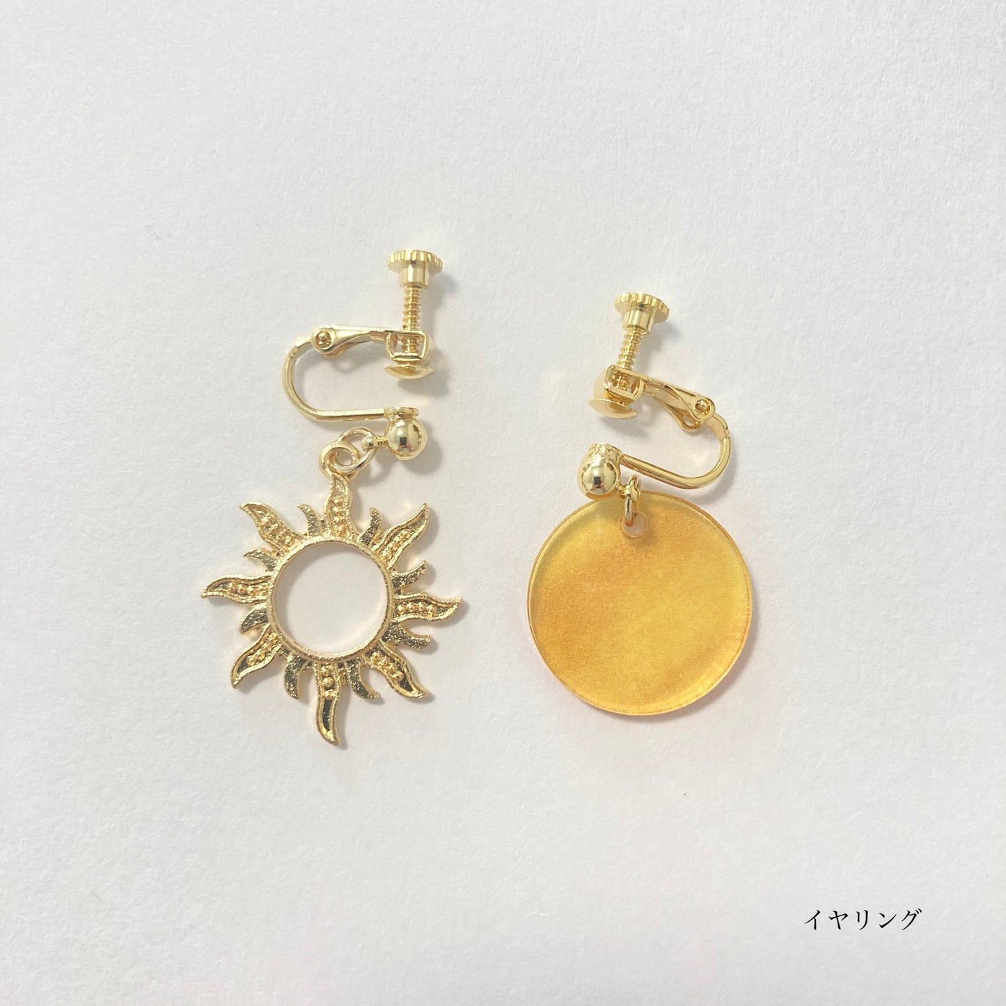 microplanets 「ヒマワリと太陽」イヤリング・ピアス