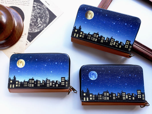 【MyMoon】満ちて欠けゆく夜の街コインパスケース