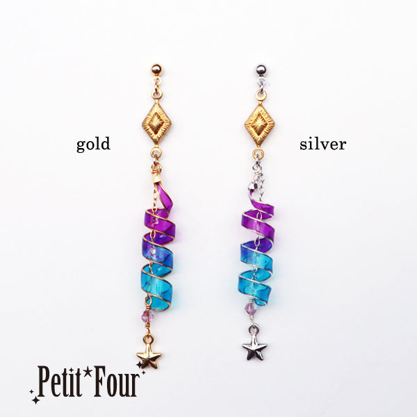 リボンオーナメント ピアス/イヤリング