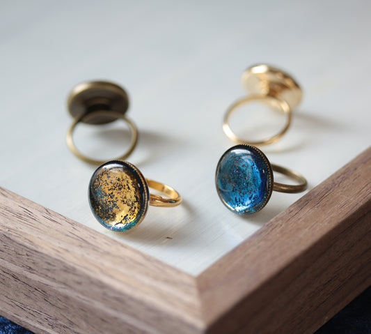 【MyMoon】金蒼の月 リング(フリーサイズ)