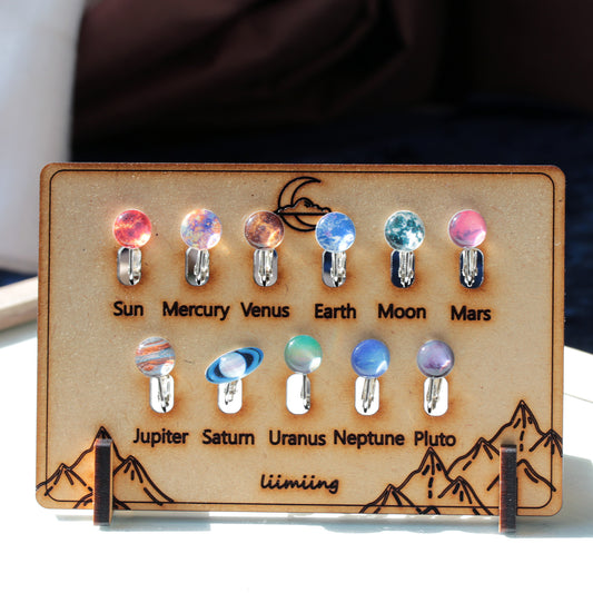 太陽系のピアス・イヤリング(全11種セット)