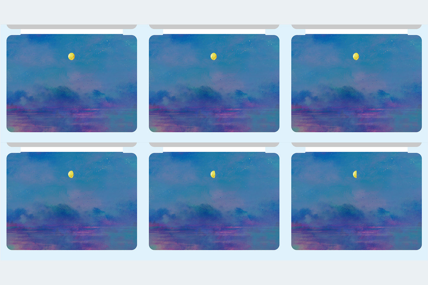 【MyMoon/iPadケース】雲海に浮かぶ月を描いた、iPadケース