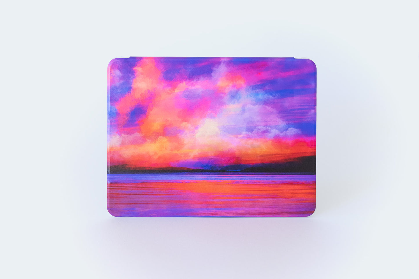 【iPadケース】夜明けの湖畔を描いた、iPadケース