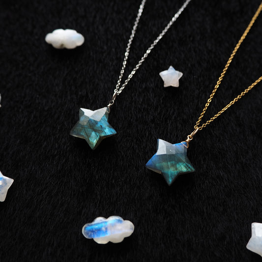 ラブラドライト 星ペンダント 20mm