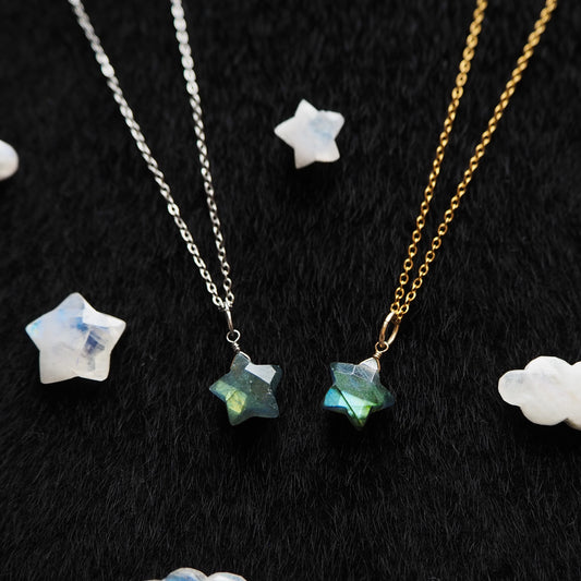 ラブラドライト 星ペンダント 10mm