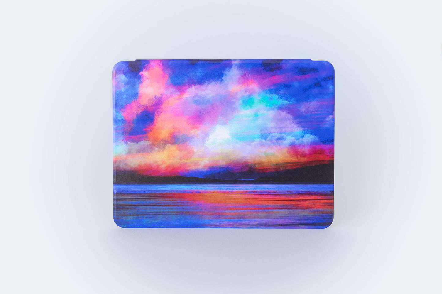 【iPadケース】夜明けの湖畔を描いた、iPadケース