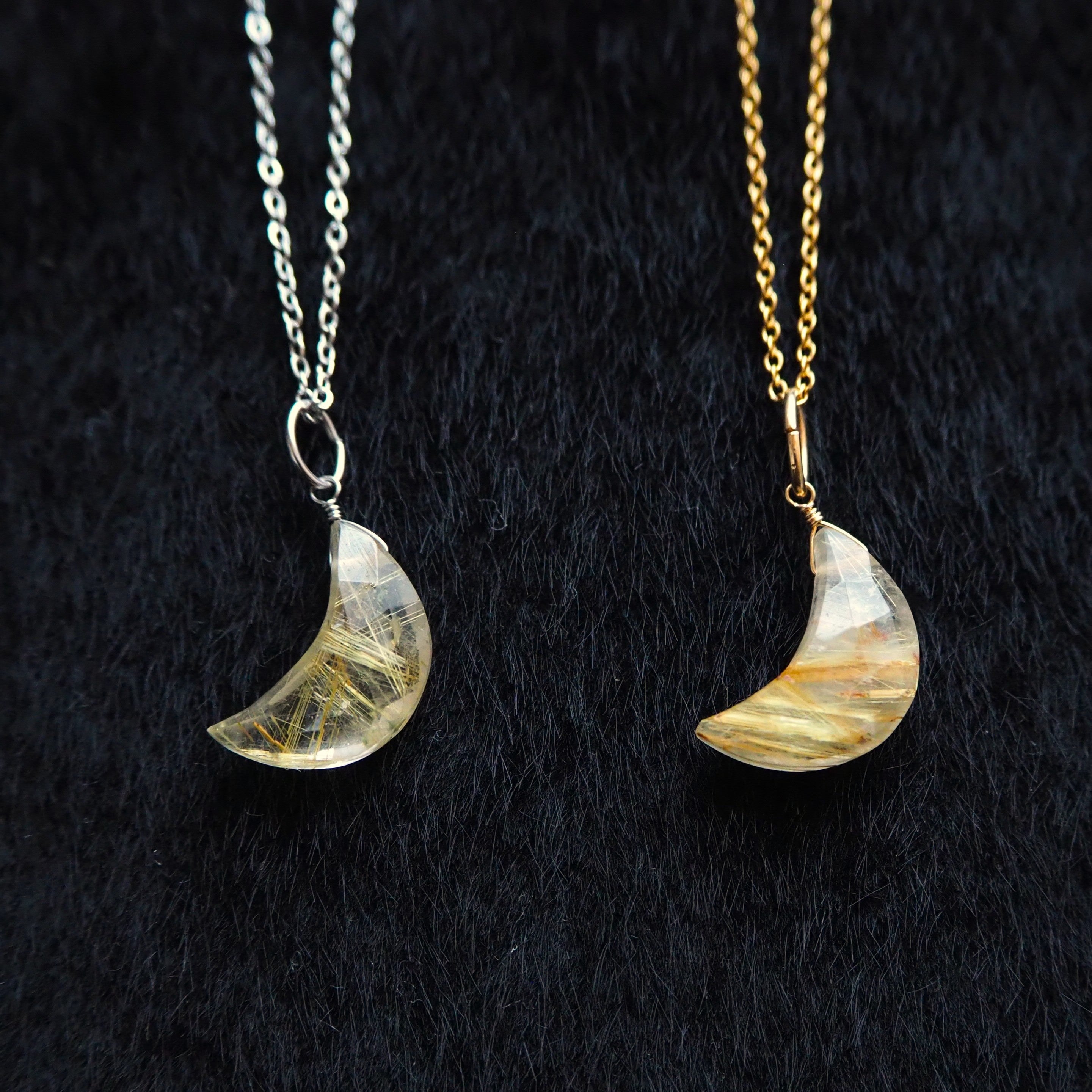 至宝の輝き 黄金の雫ペンダント⑨（ルチルクォーツ） 美しすぎるレインボークォーツ］一点物 ゴールドルチル クォーツ