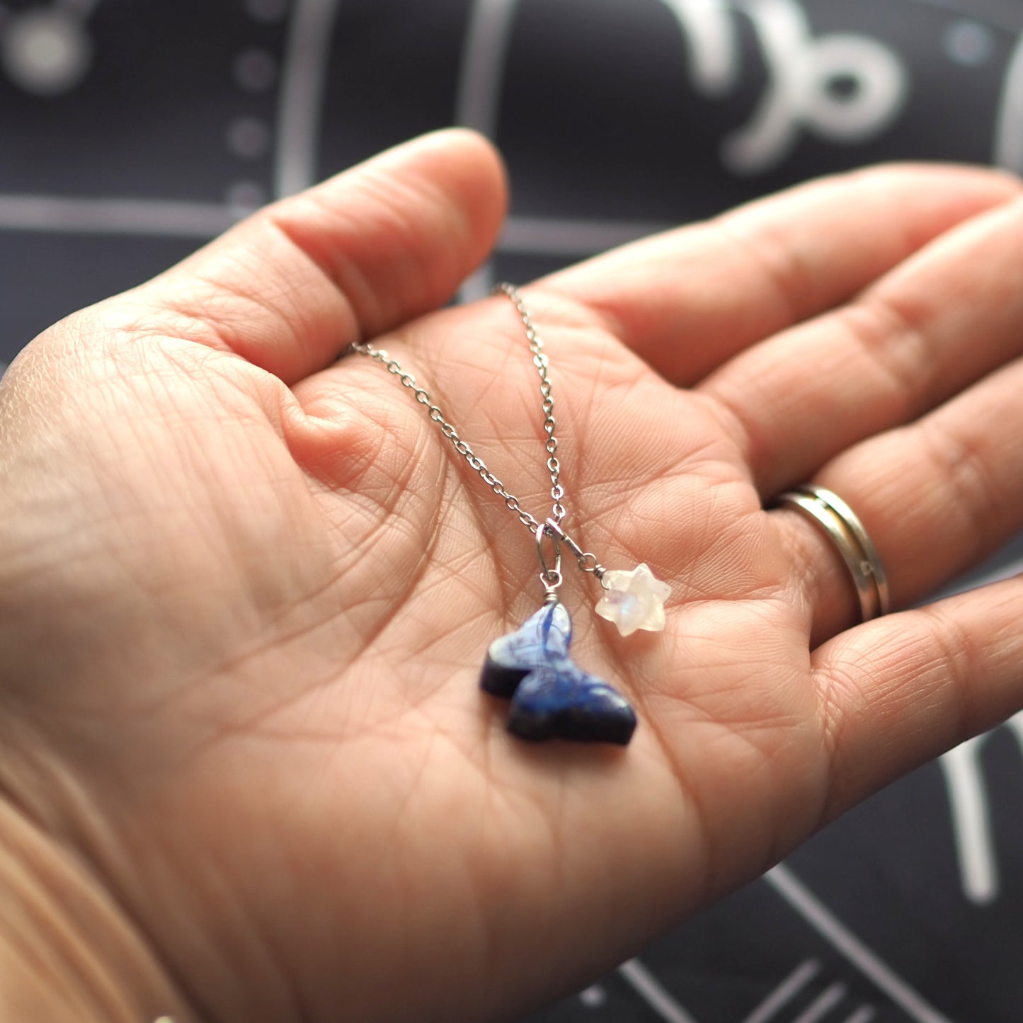 【3WAY】スター＆バタフライ／天然石アクセサリー