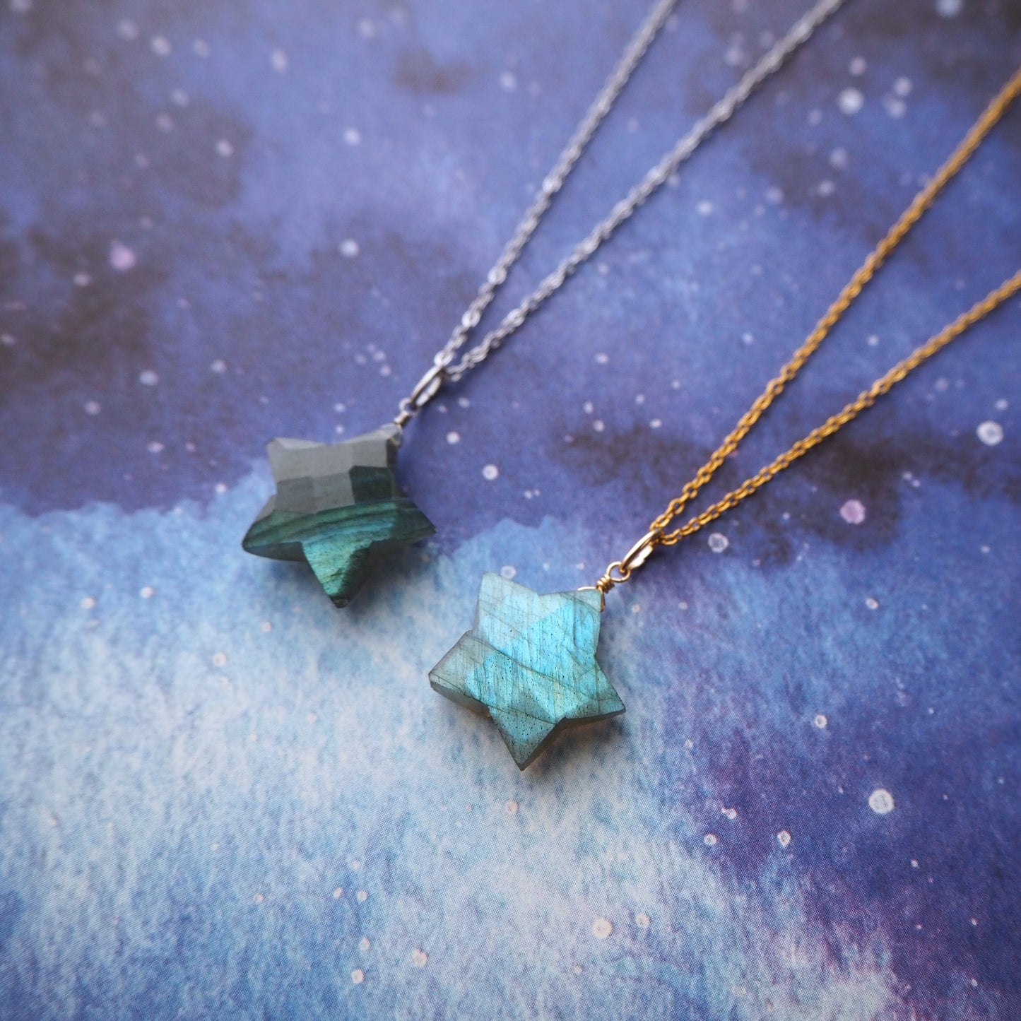ラブラドライト 星ペンダント 18mm/天然石アクセサリー