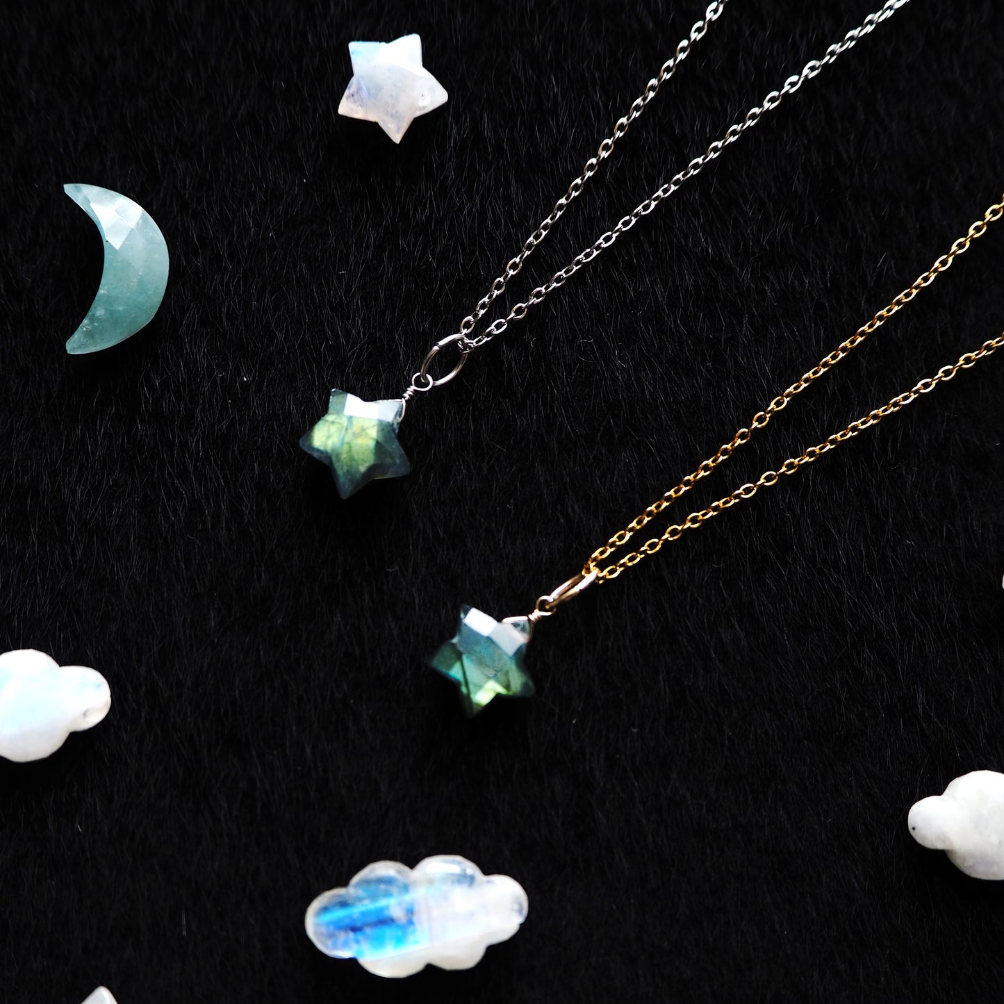 ラブラドライト 星ペンダント 10mm