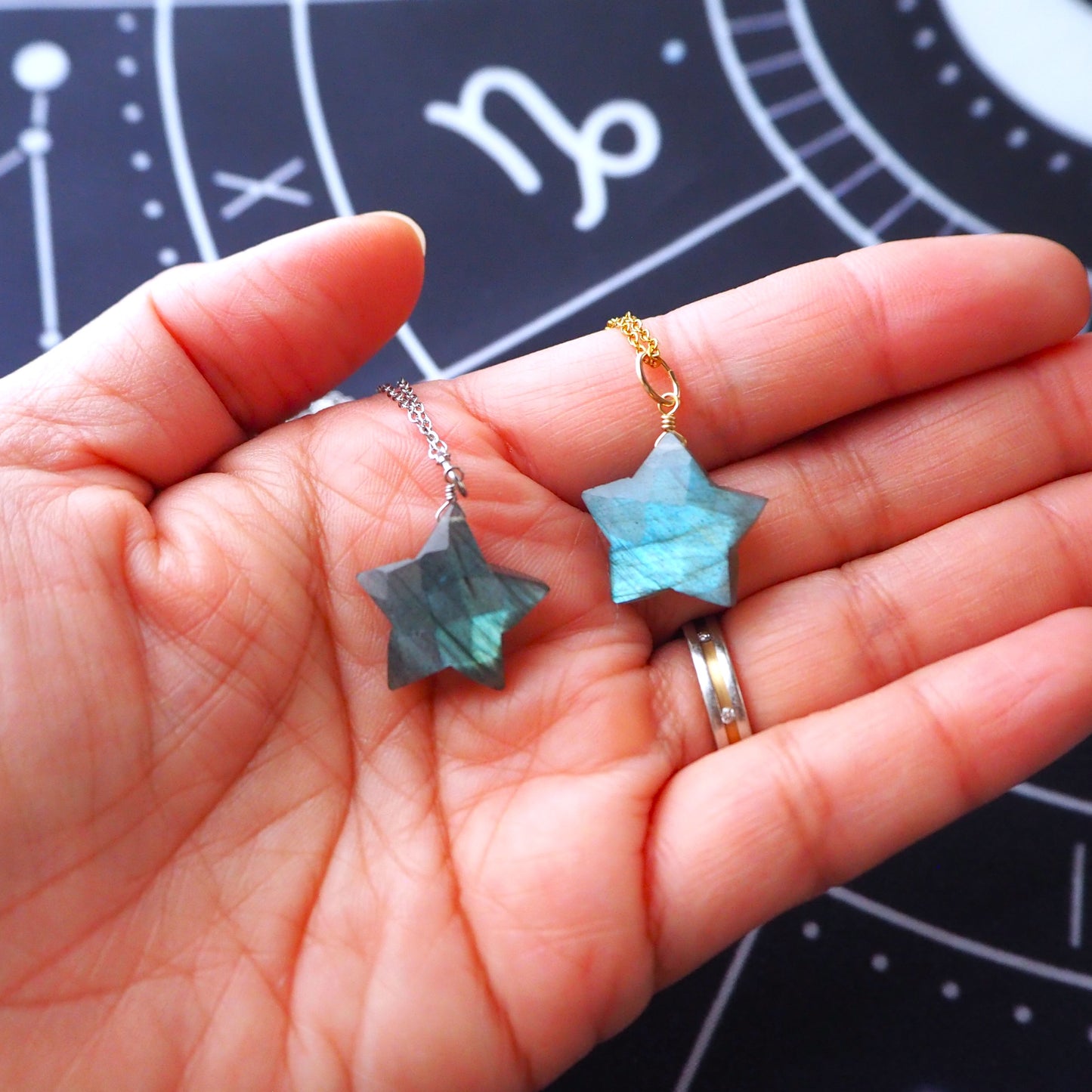 ラブラドライト 星ペンダント 18mm/天然石アクセサリー
