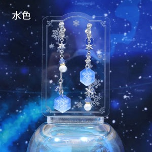 宙に咲く雪の雫 耳飾り – 宙フェス夜市