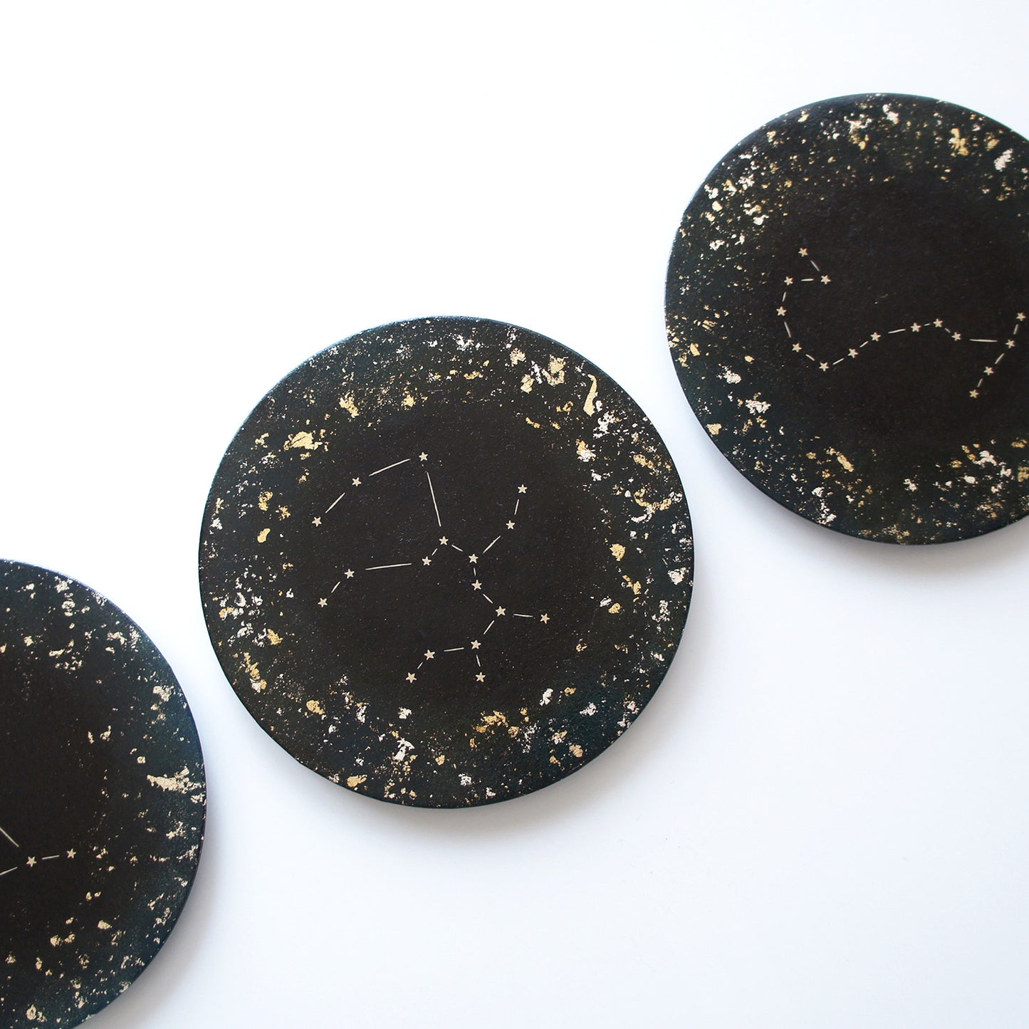 十二星座　和紙貼りフラットプレート